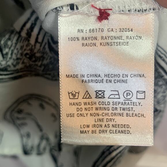 Anthropologie 27 of 52 Conversations Bohemian Clock Print Top Blouse W-276 Sz 0 - Picture 9 of 11